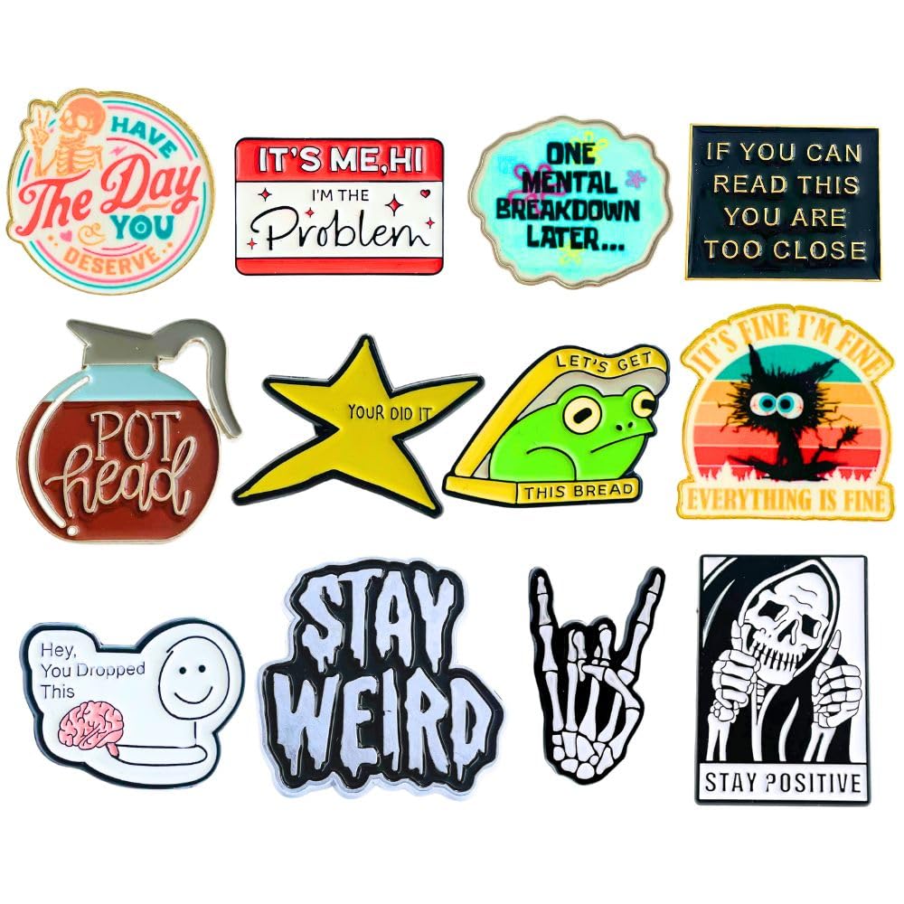 Cool & Funny 12 Pin Enamel Collection