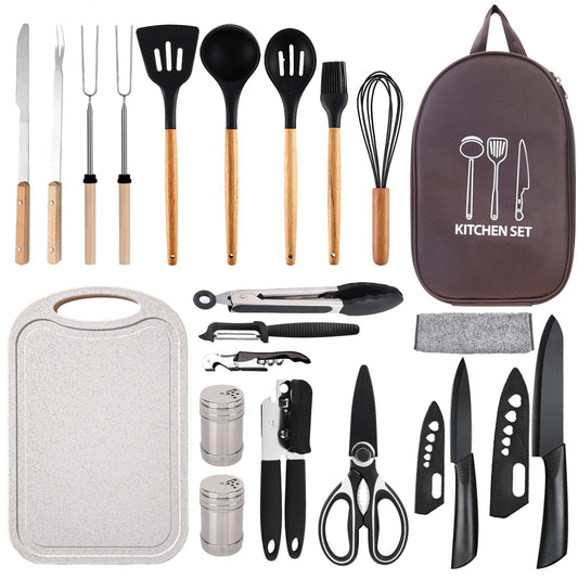 Silicone Camper's Cookout Kit with Storage Bag