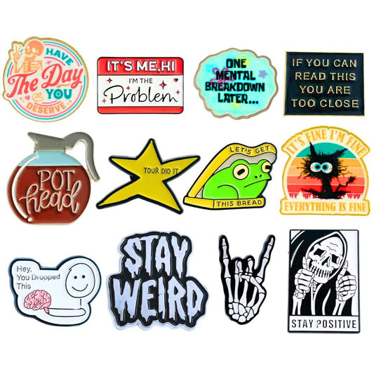 Cool & Funny 12 Pin Enamel Collection